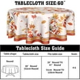 thumbnail image 2 of Happy Autumn Tablecloth Round 60 Inch Fall Leaf Harvest Table Cloths Polyester Fabric Thanksgiving Fall Leaf Seasonal Table Cover for Kitchen Dining Room Picnic Party Autumn/Fall Outdoor, 2 of 6