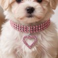 thumbnail image 3 of Rhinestone Pet Collar Crystal with Heart Pendant, Sparkling Jewelry for Cats and Small Dogs, Party Birthday Photo, 3 of 4