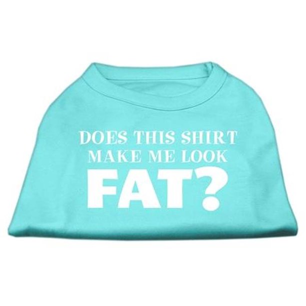 Does This Shirt Make Me Look Fat Screen Printed Shirt Aqua Xxl 18 