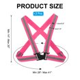 thumbnail image 2 of Adjustable Reflective Running vest Gear, 2 Pack High Visible reflective straps fit all ages, Pink, 2 of 7