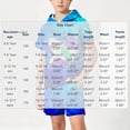 thumbnail image 3 of Atogsazn Kids Boys Summer Clothes Set Childrens Printed Short Sleeve Hooded Shirts & Shorts Outfit Hoodies Blue 5-6 Years Fashion, 3 of 7