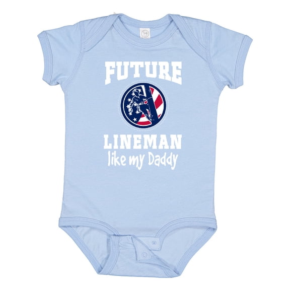 Inktastic Future Lineman Like Daddy Boys Baby Bodysuit