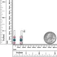 thumbnail image 6 of Gem Stone King 925 Sterling Silver Pink Lab Grown Diamond and London Blue Topaz Drop Dangle Earrings for Women | 1.70 Cttw | Gemstone April Birthstone | Round 5MM, 6 of 6