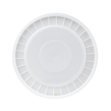 United Solutions 5 Gallon Round Plastic Utility Bucket Lid, White, 1 Each