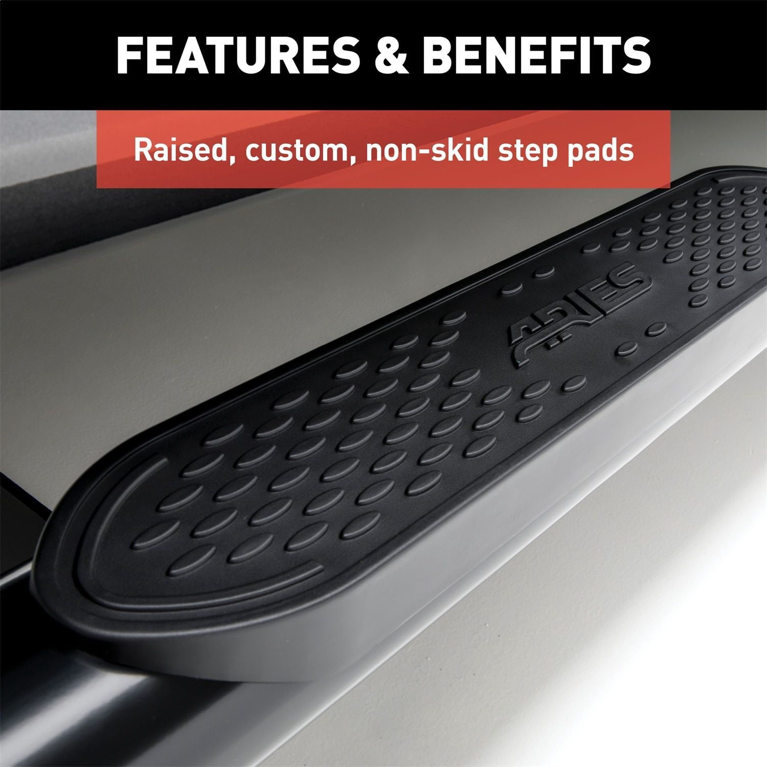 ARIES S225039 4-Inch Oval Black Steel Nerf Bars, Select Dodge, Ram 1500, 2500, 3500