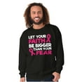 thumbnail image 5 of Breast Cancer Faith Bigger Than Fear Women Crewneck Sweatshirt Brisco Brands S, 5 of 6