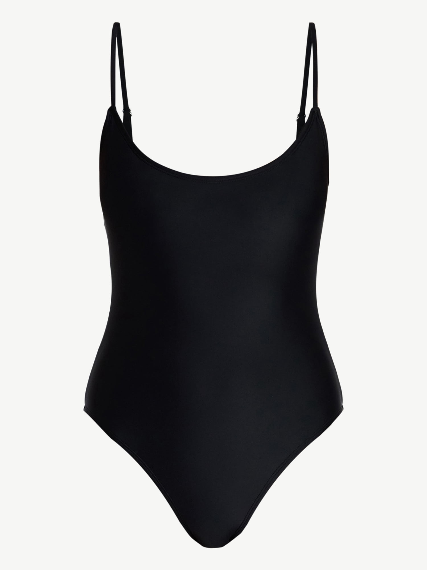 No Boundaries Essentials Scoop Neck One-Piece Swimsuit, Women’s XXS-XXL