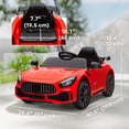 thumbnail image 3 of Qaba Voiture Électrique pour Enfants 12 V sous Licence Mercedes-Benz avec Télécommande, Jouet à Chevaucher pour Tout-Petits, Rouge, 3 of 10