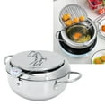 thumbnail image 3 of Deep Frying Pot ,Stainless Steel Frying Pan with  Lid Kitchen Cookware Fryer for Kitchen French Fries, Chicken Etc ,Tempura Fryer with , Lid And Oil, 3 of 7