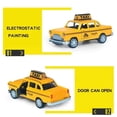 thumbnail image 4 of Unbranded 1:32 Scale Diecast Taxi Toy Vehicle for Kids 3+, Pull Back Car with Lights and Sound, 4 of 9