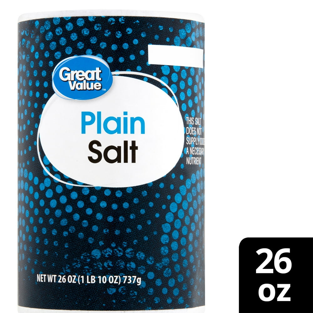 Great Value Plain Salt, 26 oz