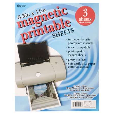 Magnetic Printable Sheet 8.5X11 3Pk - Walmart.com
