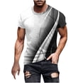 thumbnail image 2 of Mefallenssiah Hauts pour Hommes, Liquidation T-Shirt à Manches Courtes Imprimé Col Rond Mode Décontractée Manches Courtes, 2 of 5