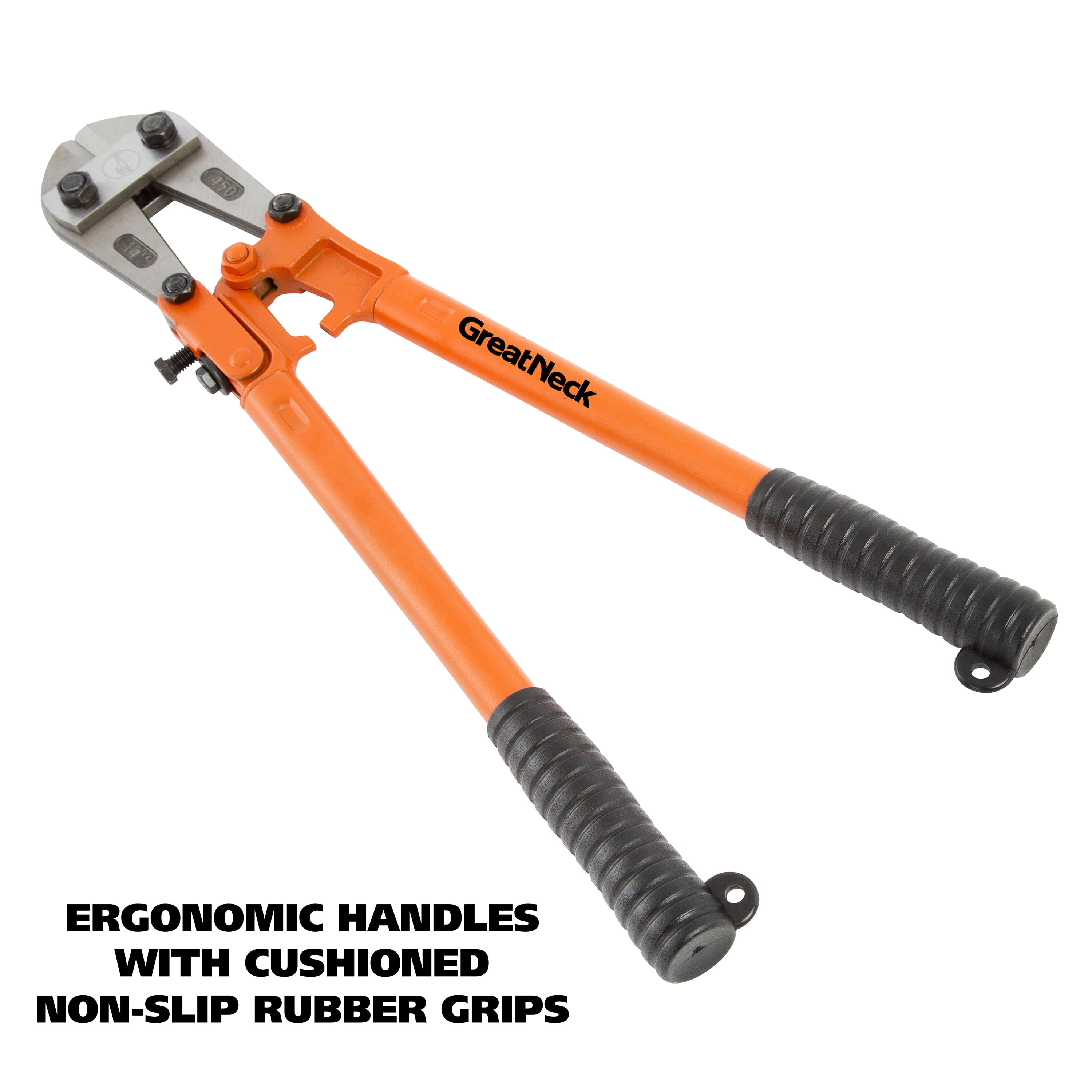 GreatNeck Steel Bolt Cutters, Orange, 14 inch