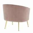thumbnail image 4 of Lumisource Tania Contemporary/Glam Accent Chair in Gold Metal and Grey Velvet, 4 of 7