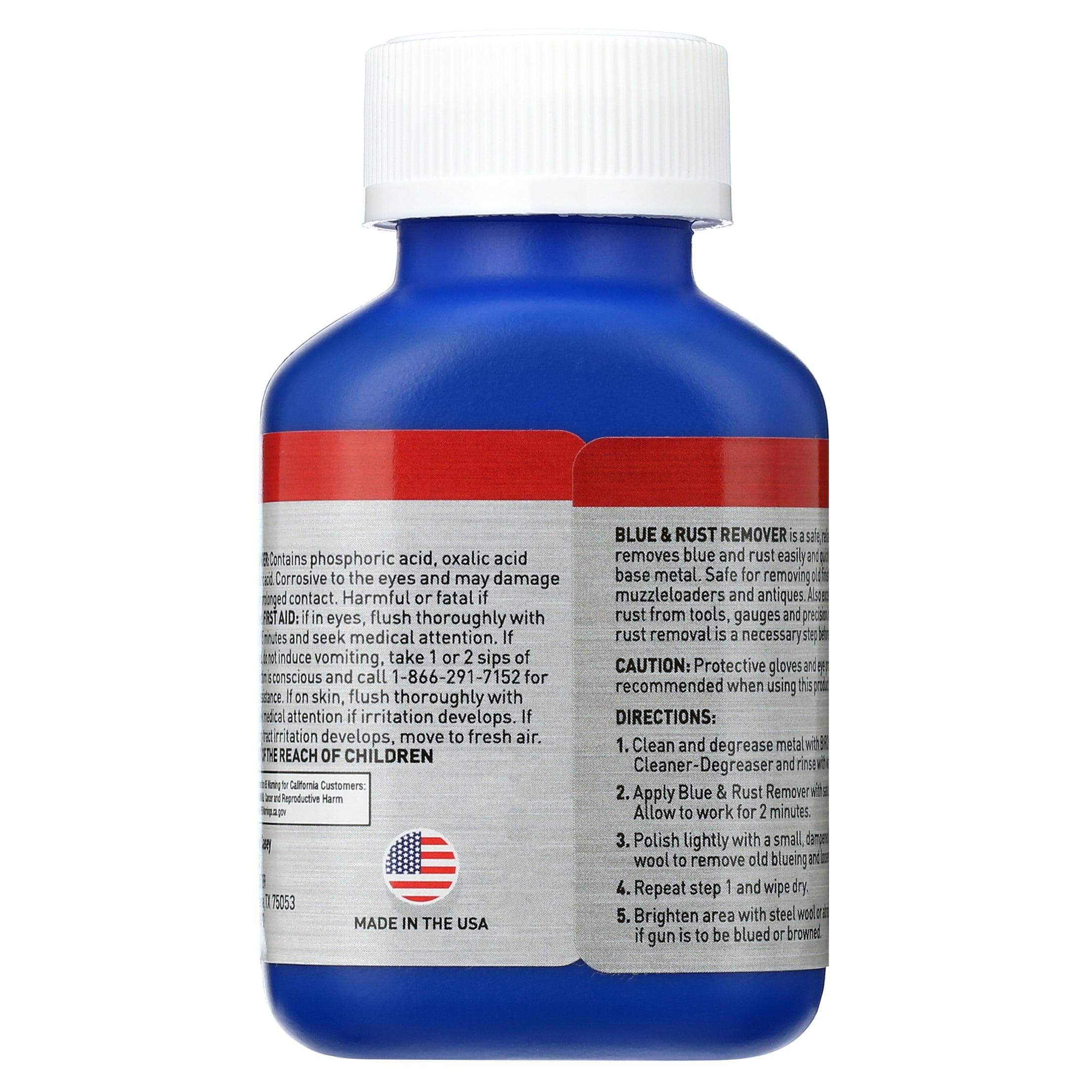Birchwood Casey Fast-Acting Easy-to-Use Blue & Rust Remover for Gun Cleaning, Maintenance and Preservation, 3 Ounce (90ml)