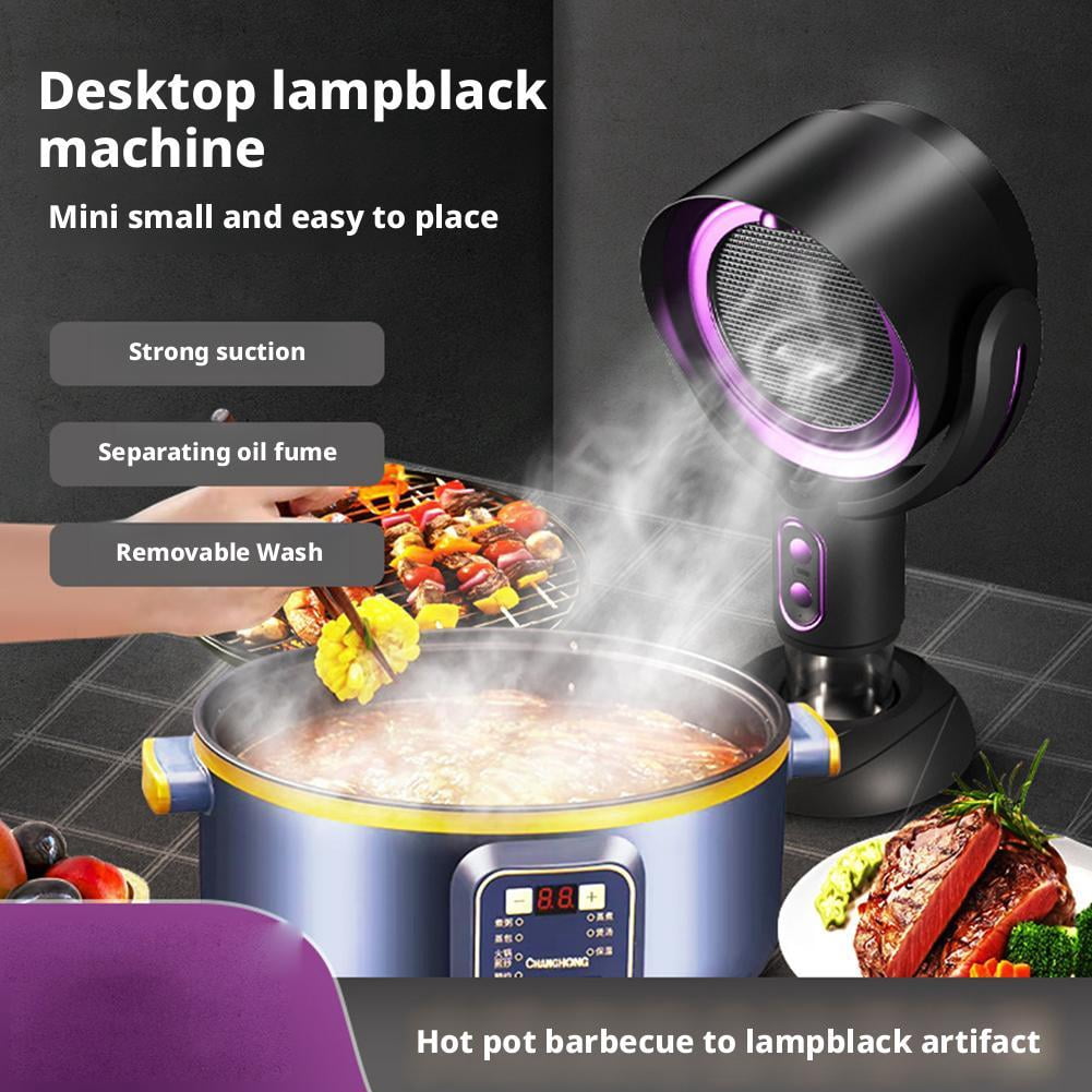 Purifier Fan For Indoors,Portable Range Hood for Cooking,Rechargeble Adjustable Angle Purifier Fan with Filter Cotton,Mini Range Hood Kitchen Exhaust Fan for Indoor BBQ