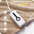 thumbnail image 4 of Electric Heated Blanket 62" x 84" Twin Size Breathable Warm Flannel Heated Blanket with 4 Heating Levels & 10 Hours Auto Shut Off, Control Temperature and Washable, for Sofa and Bed（5-light Brown）, 4 of 15