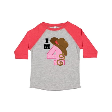 

Inktastic 4th Birthday Cowgirl 4 Year Old Gift Toddler Toddler Girl T-Shirt