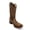 Tan, variant on Men’s Leather Cowboy Boot Square Toe Embossed Python Print