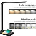 thumbnail image 2 of Lámpara de escritorio LED con cargador inalámbrico, puerto de carga USB, lámpara de escritorio regulable con 5 niveles de brillo y 5 modos de iluminación, control táctil, temporizador automático., 2 of 5