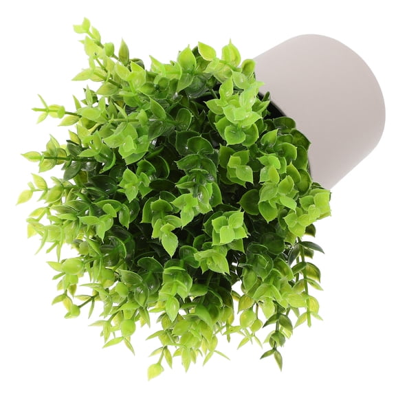 OUNONA  Real Bonsai Tree Simulated Green Potted Plants Office