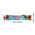 thumbnail image 3 of Welcome Back Theme Party Banner Heart Design Background Wedding Event Backdrop School Decorations Reunions Photo Props, 3 of 4