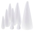 thumbnail image 1 of 9x Conos de Poliestireno en Espuma de Poliestireno Macarena en Blanco 5 Tamaño Manualidade Pintura de Bricolaje, 1 of 8
