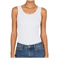 thumbnail image 5 of COMVALUE Womens Tank Tops 2026 Scoop Neck Ribbed Sleeveless Top Casual Basic Slim Fitted Knit Cami Tee Shirts (White, M), 5 of 7