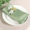 thumbnail image 4 of Efavormart 5 Pack | Sage Green Seamless Satin Cloth Dinner Napkins, Wrinkle Resistant | 20"x20", 4 of 9