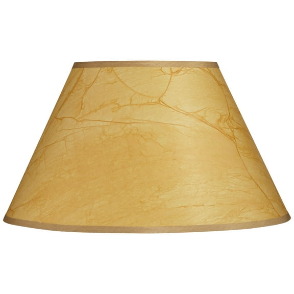 Springcrest Crinkle Paper Large Empire Lamp Shade 10" Top x 20" Bottom x 12" Slant x 11" High (Spider) Replacement with Harp and Finial