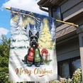 thumbnail image 3 of Merry Christmas Scottish Terrier Snowy Winter with Gifts Tree Decorations House Flag 28x40in Double Sided Scottie Dog Lover Gifts Outdoor Decor - 12020, 3 of 5