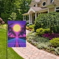 thumbnail image 2 of Yayeee Garden Flag 12" x 18" Double Sided Outdoor Yard Lawn Holiday Decorations, Purple Neon Road, 2 of 6