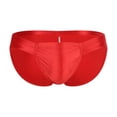 thumbnail image 2 of Zivyakyron Low Rise Briefs Men Athletic Silky Mens Underwear Plain Breathable Loose Underpants, 2 of 5