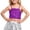Purple, variant on MuXiKeJi Clothes Girls Sparkling Carnival Adjustable Elastic Band Sequin Crop Top for Kids and