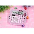 thumbnail image 2 of Calculadora linda (rosa) con forma de gato de cristal para niñas y mujeres, pantalla LCD grande, discos duros duales con energía solar y batería para la escuela, la oficina y el hogar, 2 of 3