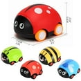 Cartoon Insect Friction Inertia Toy Car for Kids Double Sided Pull Back