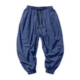 thumbnail image 5 of OSOLU Boys Harem Pants Casual Drawstring Solid Color Pleated Summer Lightweight Tapered Ankle-Tied Pants For Kids 2-14Y Soft Trousers, 5 of 5