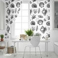 thumbnail image 5 of Fsddascl Black Coastal Blackout Curtains for Bedroom/Living Room, Thermal Insulated Kitchen Curtains, Shell Conch Ocean Underwater Grommet Darkening Window Treatment Drapes 27.5"x39"x2, 5 of 6