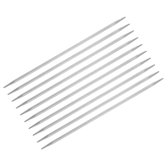 Uxcell 10Pcs Knitting Needle 3mm Diameter 5.9 Inches Length Stainless Steel
