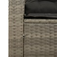 thumbnail image 3 of vidaXL 5 Piece Garden Sofa Set with Cushions Grey Poly Rattan Acacia, 3 of 5