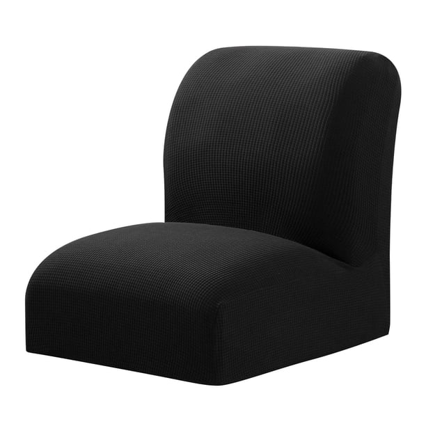 Fundas elásticas para sillas de comedor, fundas clásicas lisas para sillas, protectores de sillas Negro