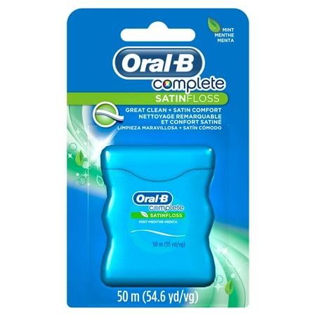 Oral-B Complete Satin Dental Floss, Mint, 50 M