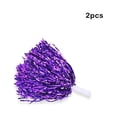 thumbnail image 3 of Billuyoard Paquete de 2 pompones de porristas, deportes escolares, accesorios de baile, competición, pompones de porristas de mano, decoración Kits de decoración para fiestas Violeta, 3 of 6