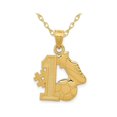 thumbnail image 1 of 14K Yellow Gold Soccer Ball With Cleats Charm Pendant Necklace with Chain, 1 of 4