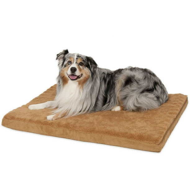 Aspen Pet Antimicrobial Orthopedic Dog Bed, Gray Blue, 30"L x 40"W