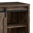 thumbnail image 2 of 42 Inch Bar Cabinet with Single Sliding Door Two Open Shelves Black, 2 of 5