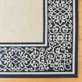 thumbnail image 3 of Gertmenian Paseo Tedo Transitional Damask Sand/Navy Outdoor Area Rug, 5x7, 3 of 7