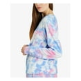 thumbnail image 2 of SANCTUARY Womens Light Blue Ribbed Tie Dye Long Sleeve Crew Neck Sweatshirt S, 2 of 4