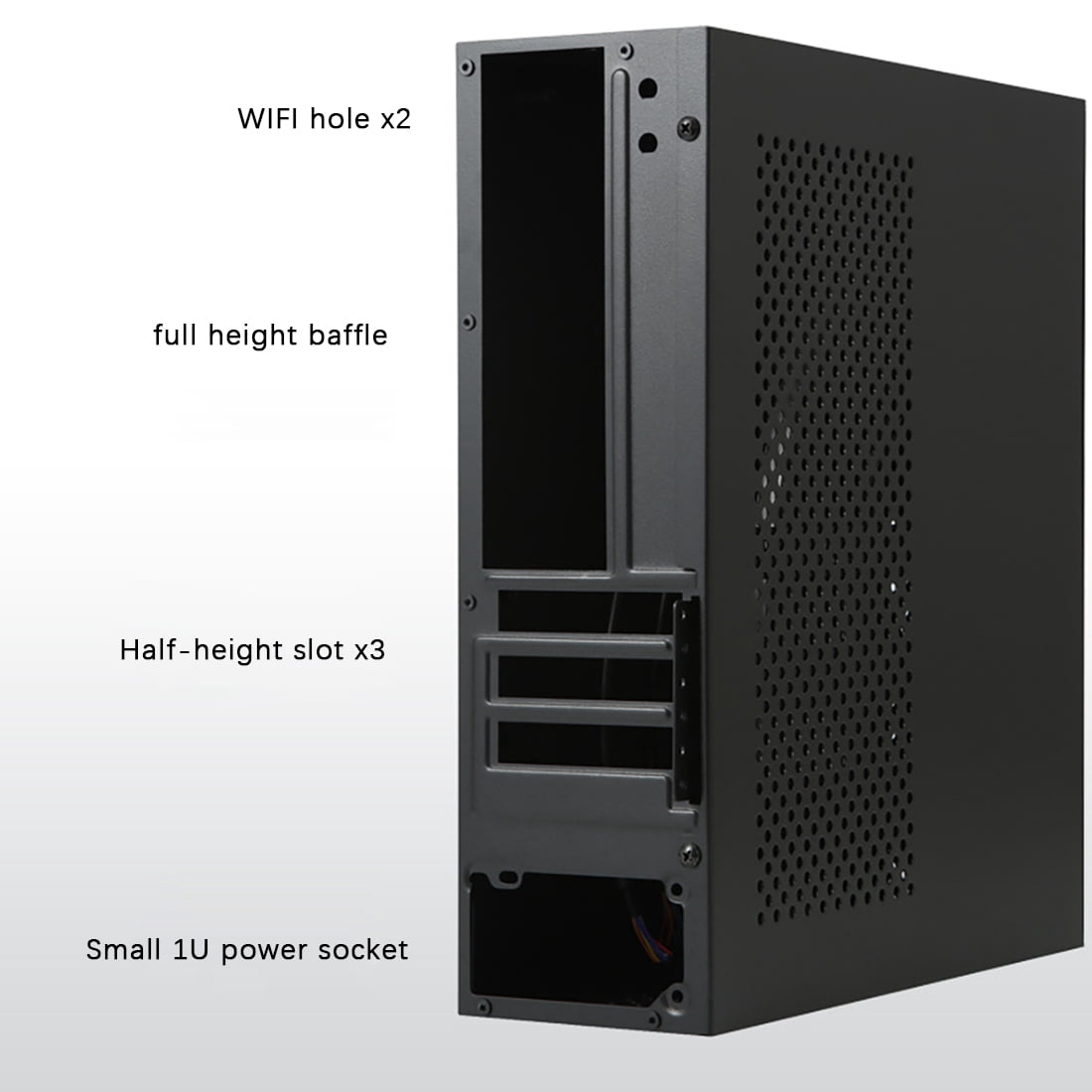 SKTC A10 Mini Desktop HTPC Computer Case for MATX24X24 Motherboard Small 1U 7.3L Computer Case,1 x HTPC Computer Case 1 x USB cable 1 x Switch line 1 x screw pack,Black